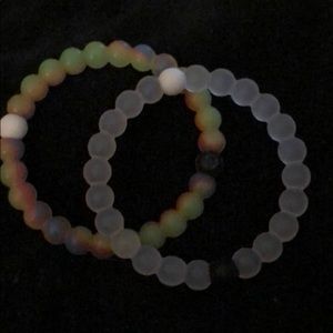 Lokai bracelets both